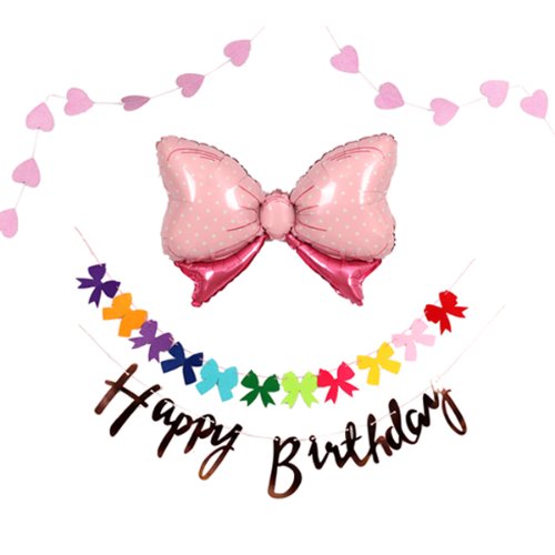 리본생일파티세트 - 화려한 파티 장식 세트 이미지