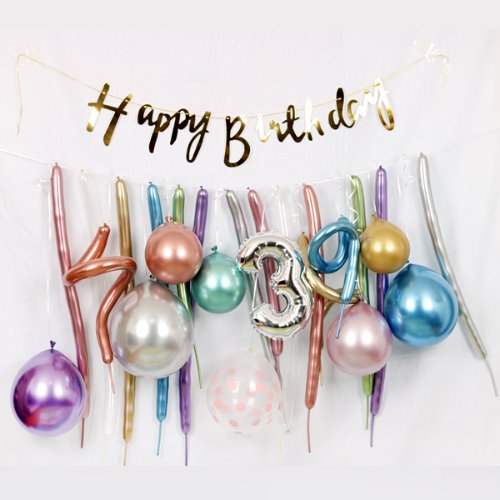 요술풍선가랜드세트(DIY) - 크롬, 파티 장식 이미지